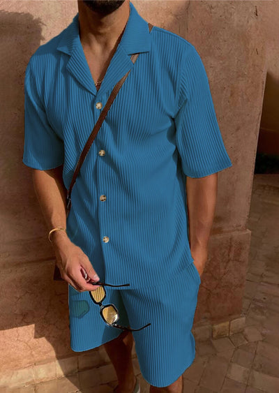 Heren Corduroy Zomerset – Shirt & Korte Broek
